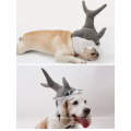 Diseño lindo del tiburón Accesorios del traje del perro del gato Sombrero del animal doméstico del cosplay de Halloween
